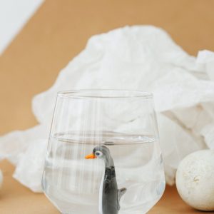 Captivating Penguin Drinking Glass A Quirky Animal Figure for Home Dcor and Item-Giving