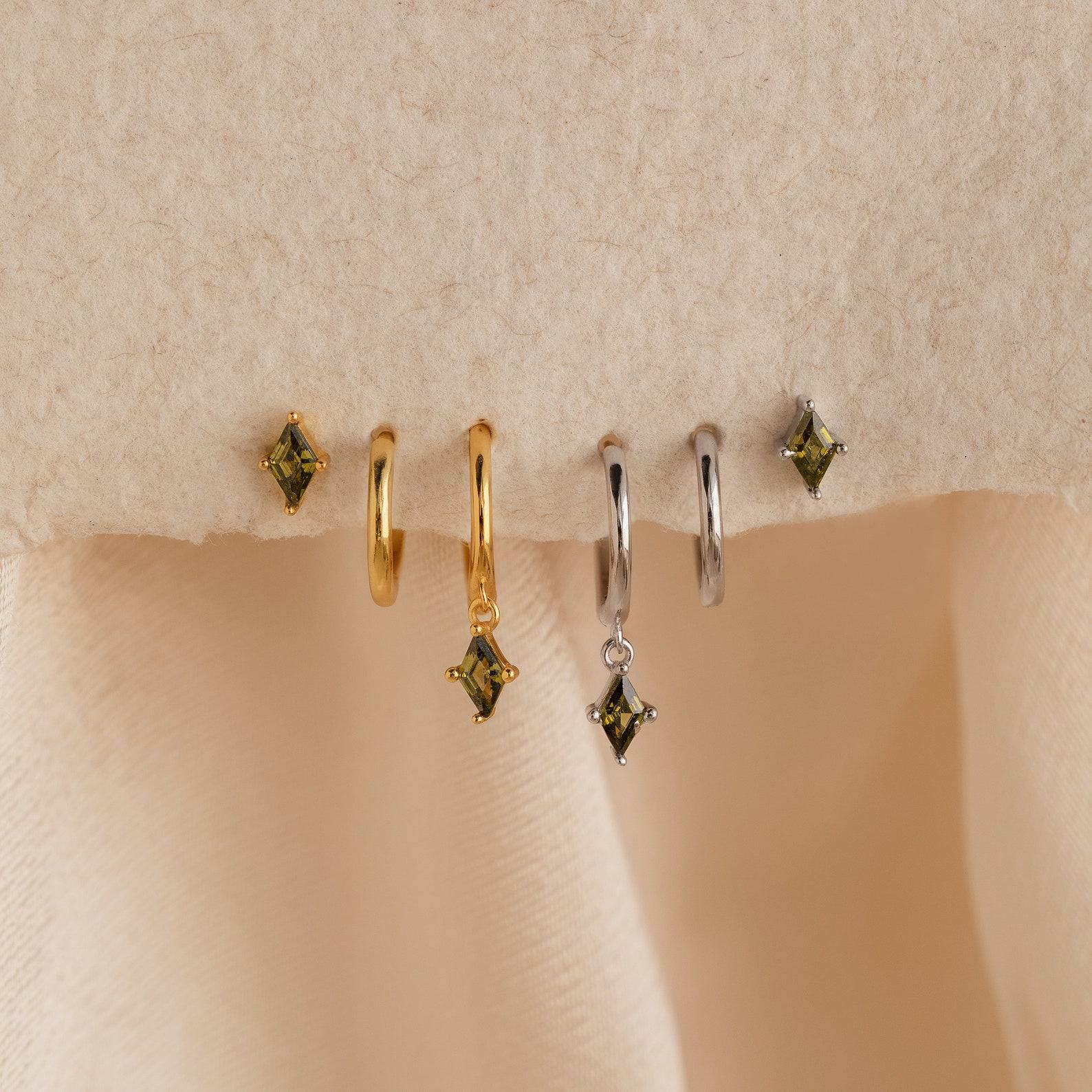 Captivating Peridot Earring Set Minimalist Elegance for Every Occasion