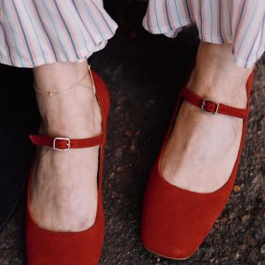 Captivating Red Suede Ballet Flats Elevate Your Summer Style with Handmade Comfort