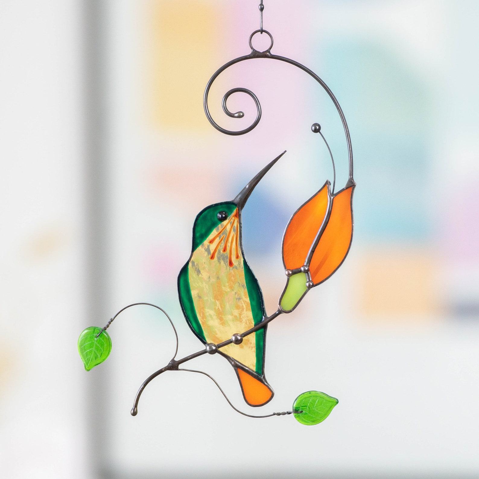 Captivating Stained Glass Hummingbird Haven A Symphony of Light and Nature