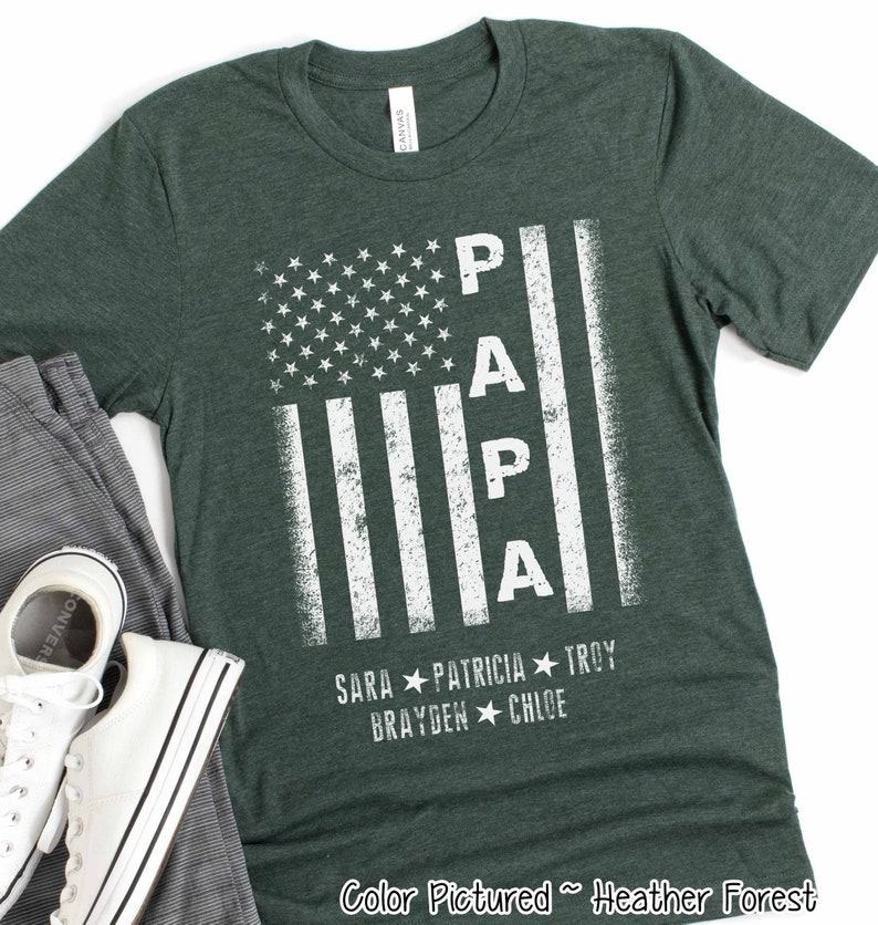 Celebrate Fatherhood with a Personalized Papa Flag Shirt A Unique Item for the Special Man in Your Life
