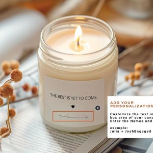 Celebrate Love’s Journey The Best Is Yet to Come Engagement Candle for the Happy Couple