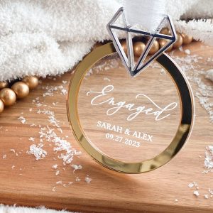 Celebrate Your First Christmas Engaged Personalized Ornament for Newly Engaged Couples