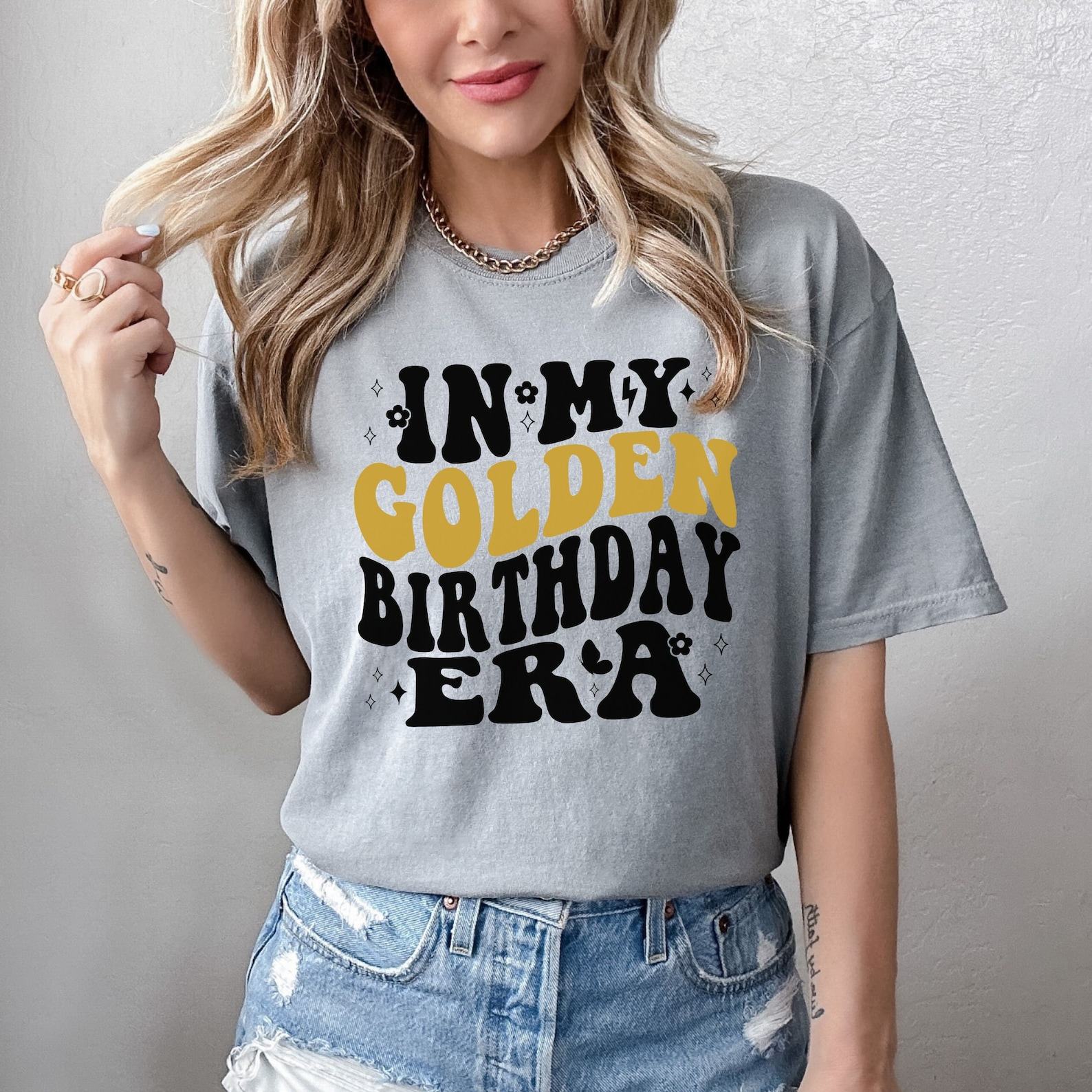 Celebrate Your Golden Year In My Golden Birthday Era T-Shirt