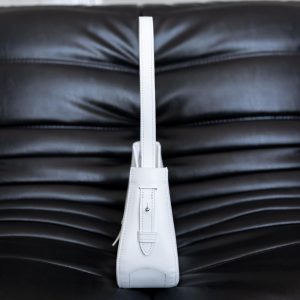 Celestial Charm White Leather Moon Bag – A Pocket of Lunar Elegance