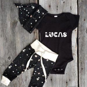 Celestial Dreams Personalized Organic Baby Outfits for Modern Minimalists