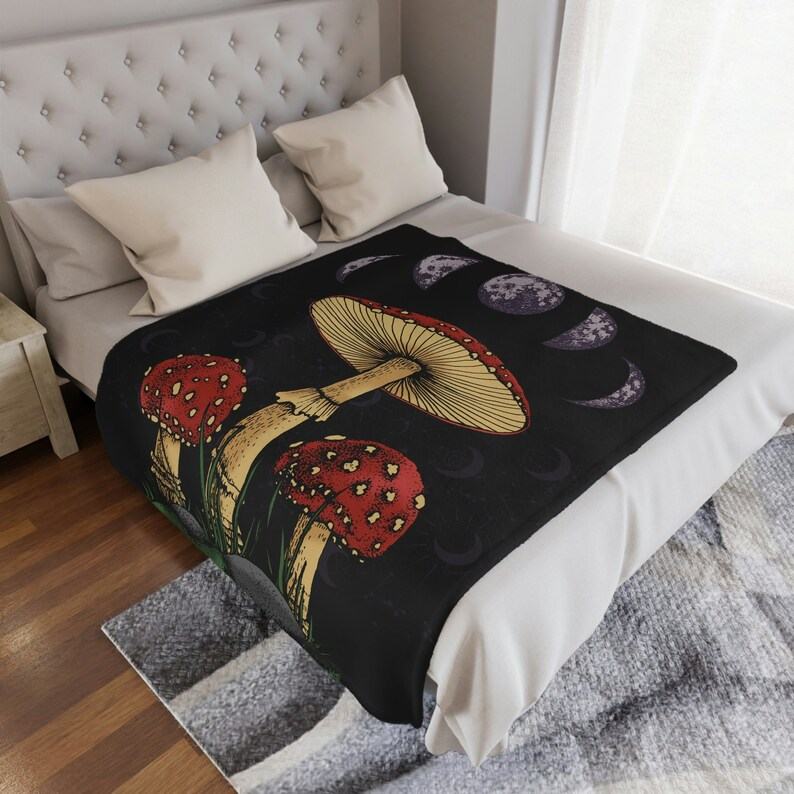 Celestial Embrace Moon Phase Blanket for Tranquil Home and Office Decor
