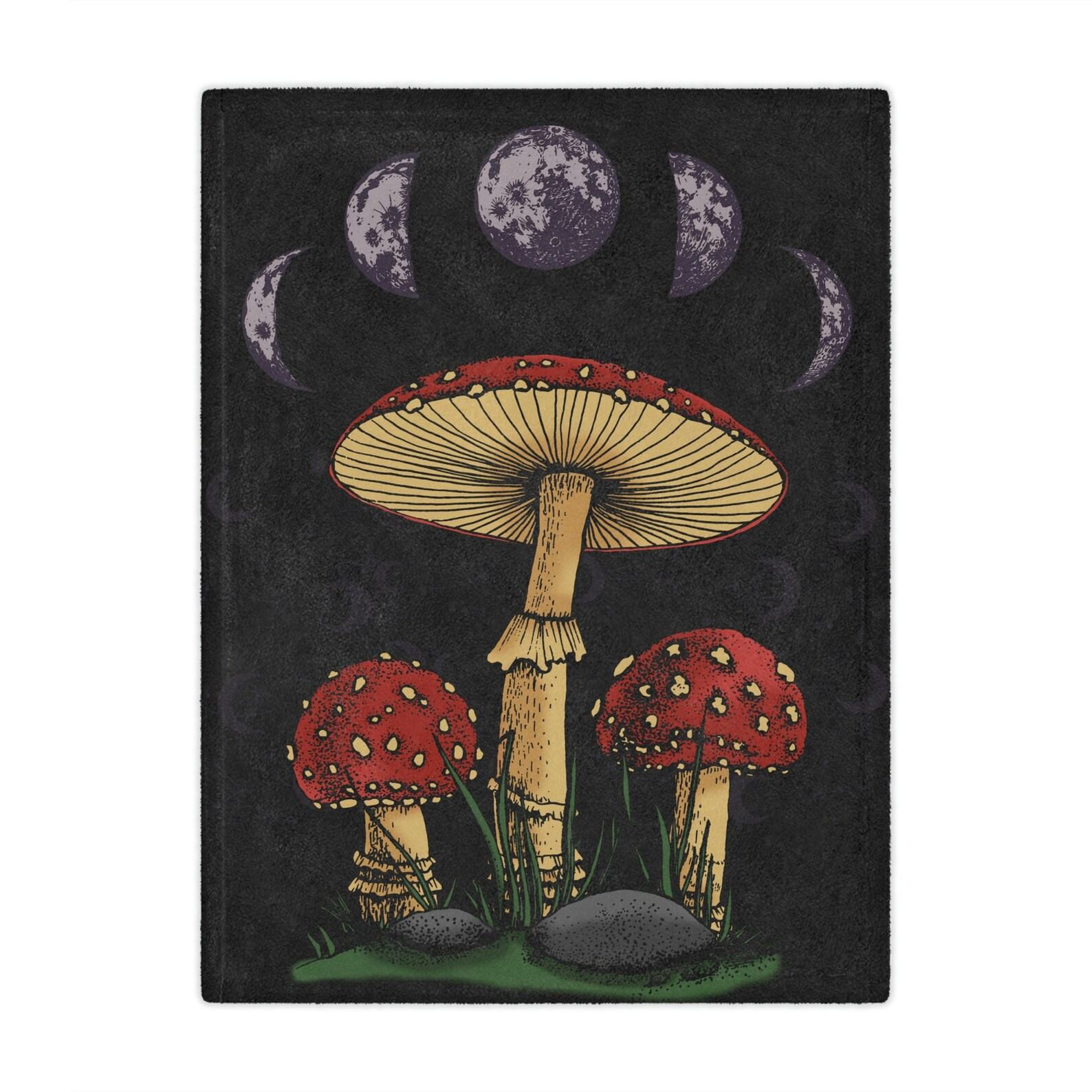 Celestial Embrace Moon Phase Blanket for Tranquil Home and Office Decor