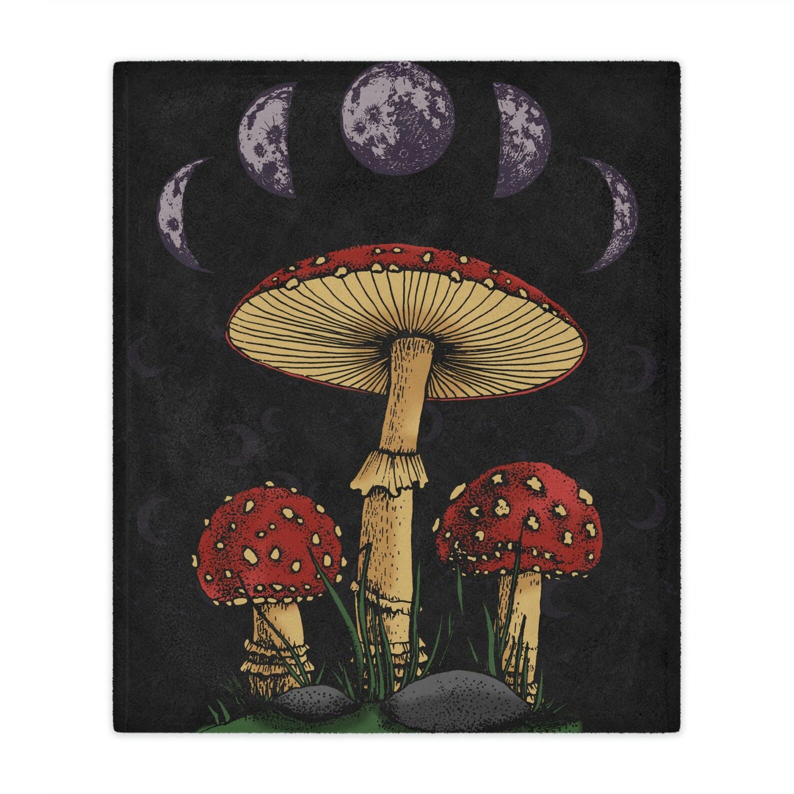 Celestial Embrace Moon Phase Blanket for Tranquil Home and Office Decor