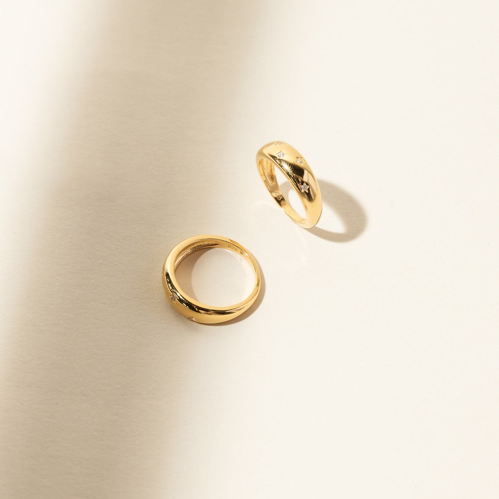 Celestial Star Dome Ring A Shimmering Symbol of Cosmic Elegance