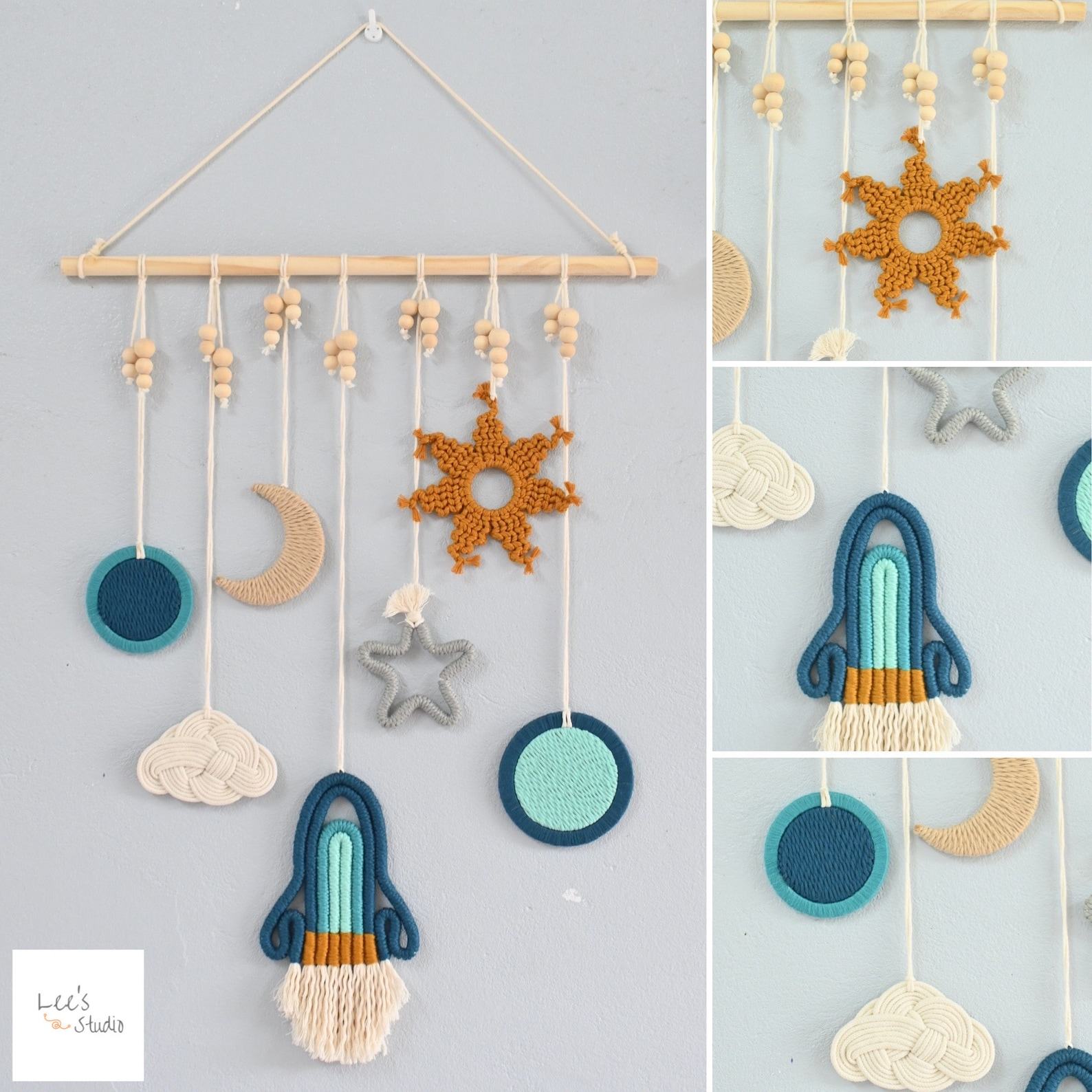 Celestial Tapestry Rocket Ship Wall Art for Cosmic Explorers