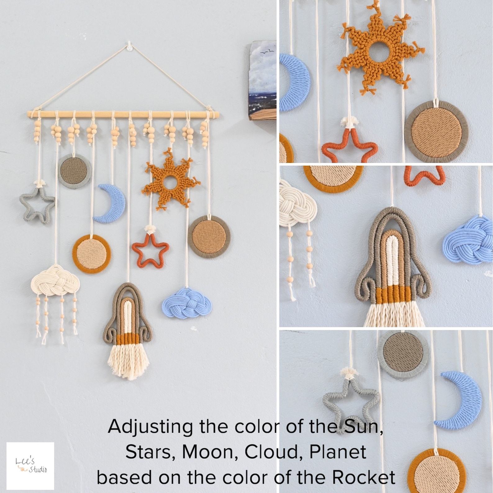 Celestial Tapestry Rocket Ship Wall Art for Cosmic Explorers