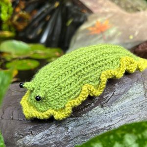 Charming Knitted Slug A Delightful Item for Garden Enthusiasts