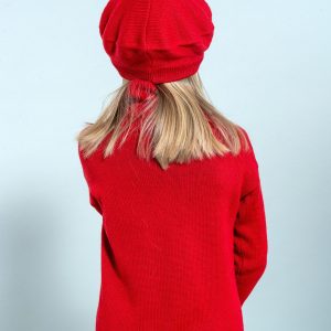 Charming Red Merino Beret A Timeless Item for Little Fashionistas