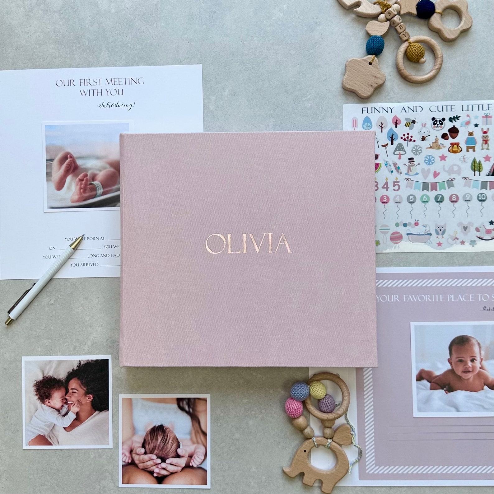 Cherished Memories A Modern Baby Journal for Your Little One’s First Five Years