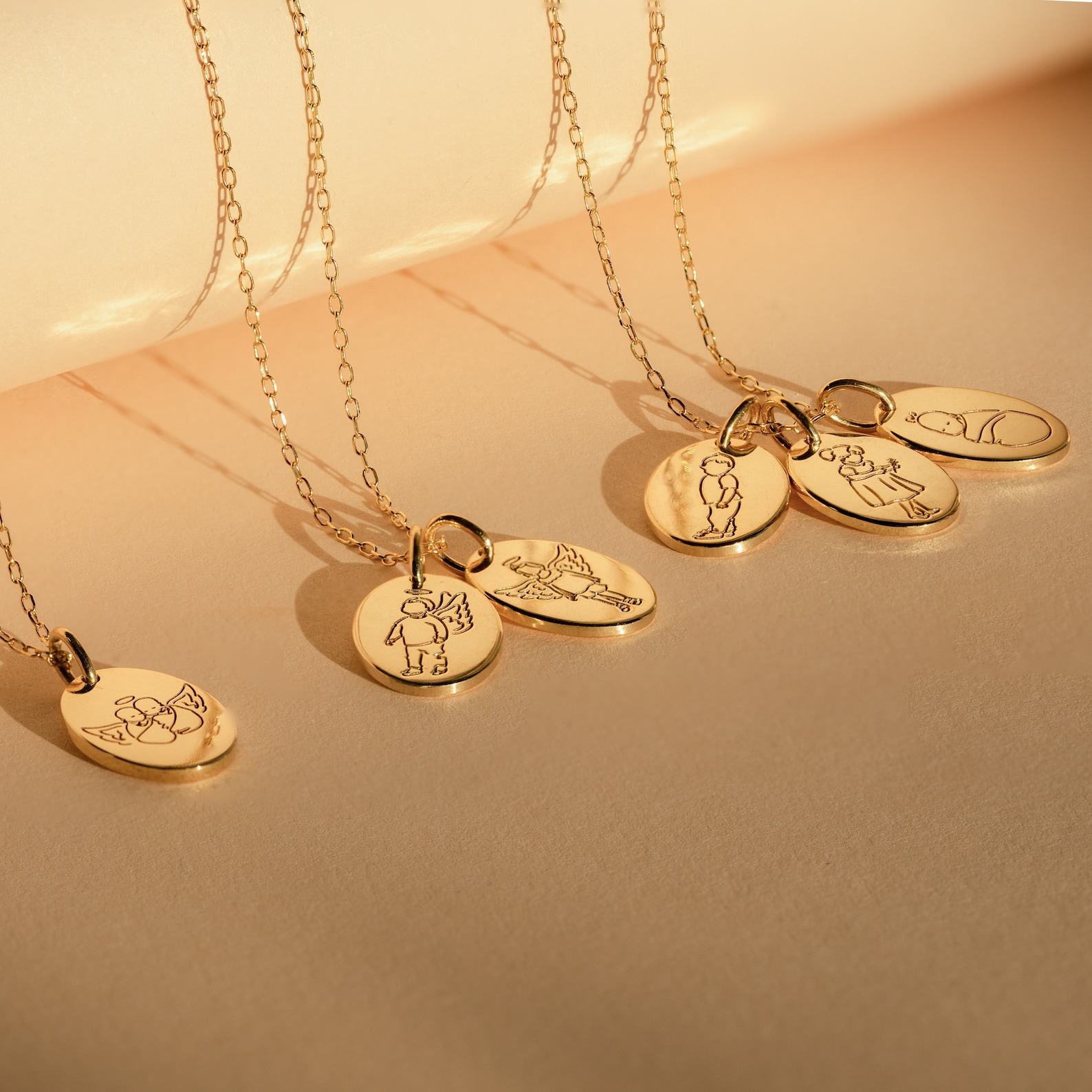 Cherished Memories Personalized Child Portrait Necklace for Mothers