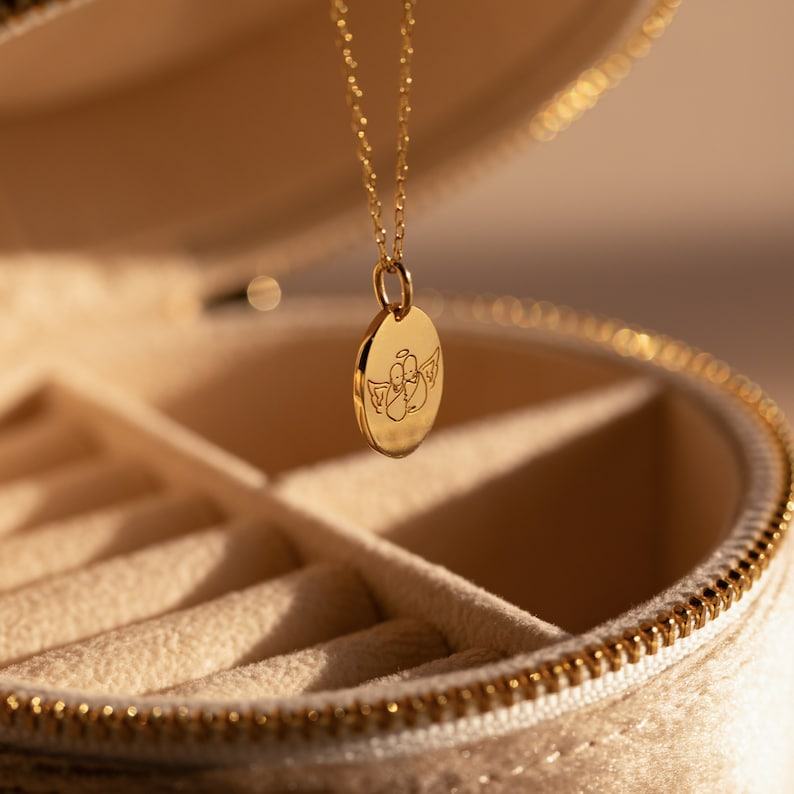 Cherished Memories Personalized Child Portrait Necklace for Mothers