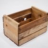 Cherry Stained 45 RPM Vinyl Record Holder Wood Crate Preserve Your Precious Vinyl Collection