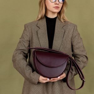 Chic Half-Moon Leather Crossbody The Perfect Graduation or College Companion