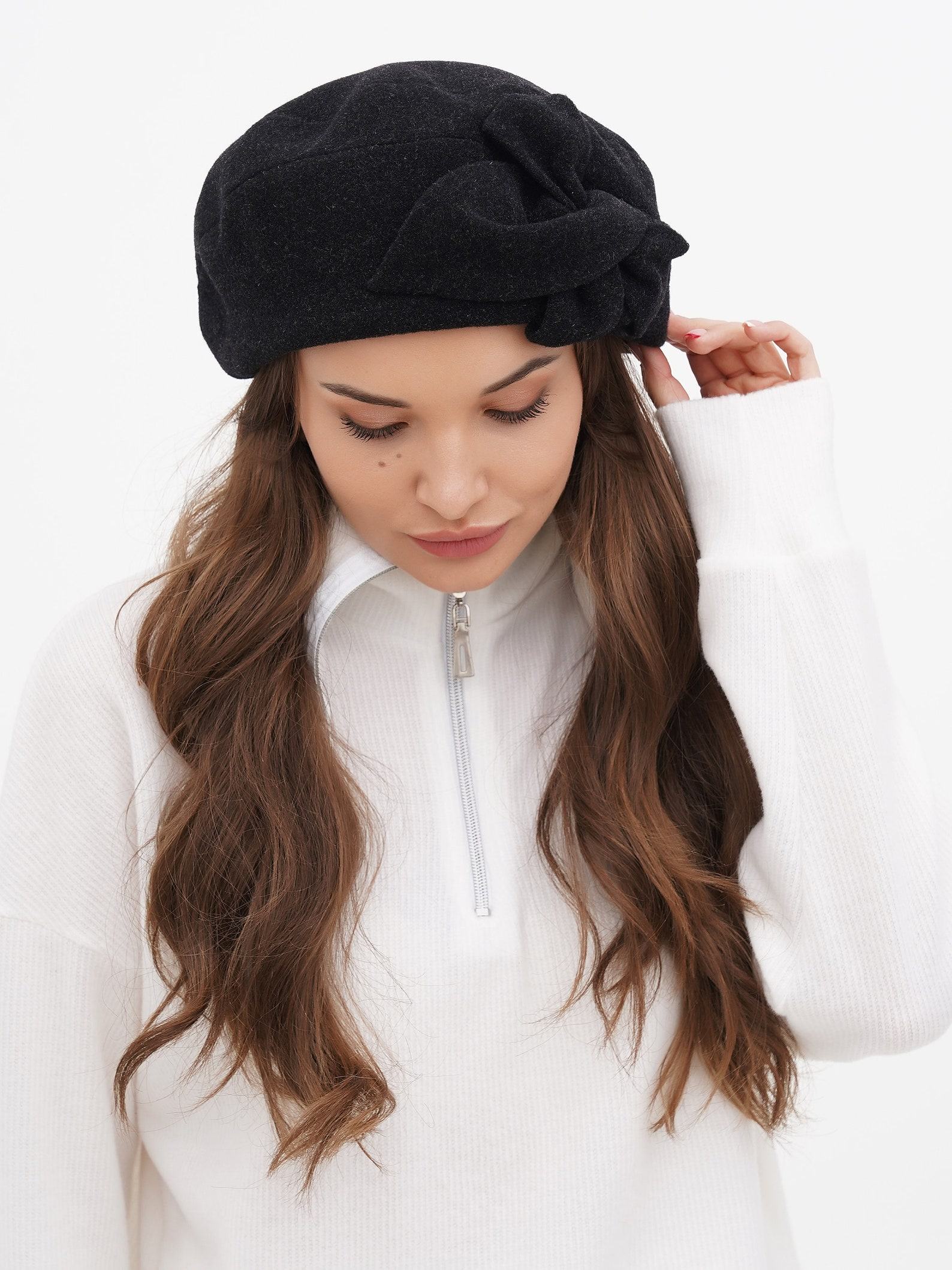 Chic Winter Wool Beret Elevate Your Style with French Elegance - Image 6