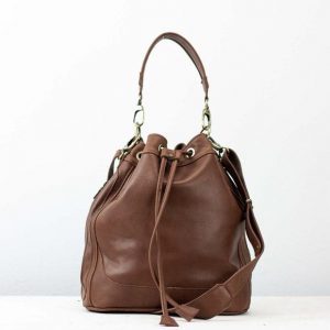 Chocolate Brown Leather Bucket Bag The Danae – Versatile, Stylish, and Practical