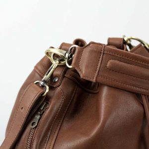 Chocolate Brown Leather Bucket Bag The Danae – Versatile, Stylish, and Practical