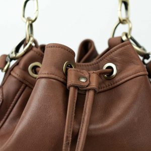 Chocolate Brown Leather Bucket Bag The Danae – Versatile, Stylish, and Practical