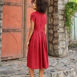 CHORA Linen Midi Dress Effortless Elegance for Summer