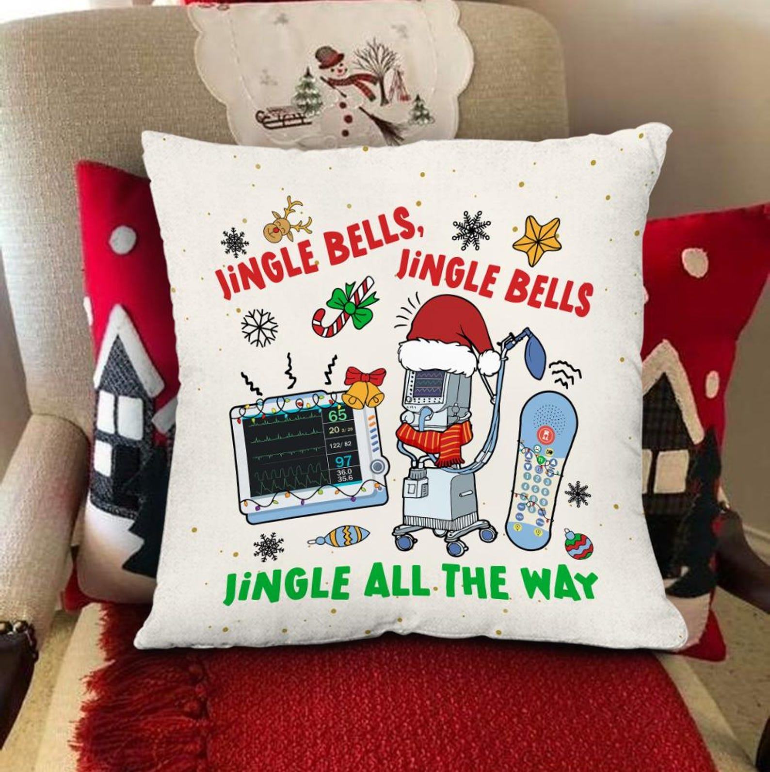 Christmas ICU Nurse A Festive Pillow for Holiday Cheer