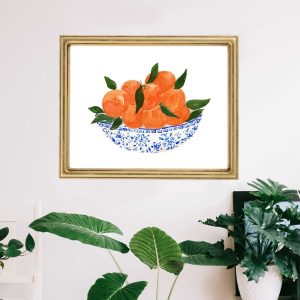 Citrus Symphony in Delft A Refreshing Print for Your Kitchen Canvas