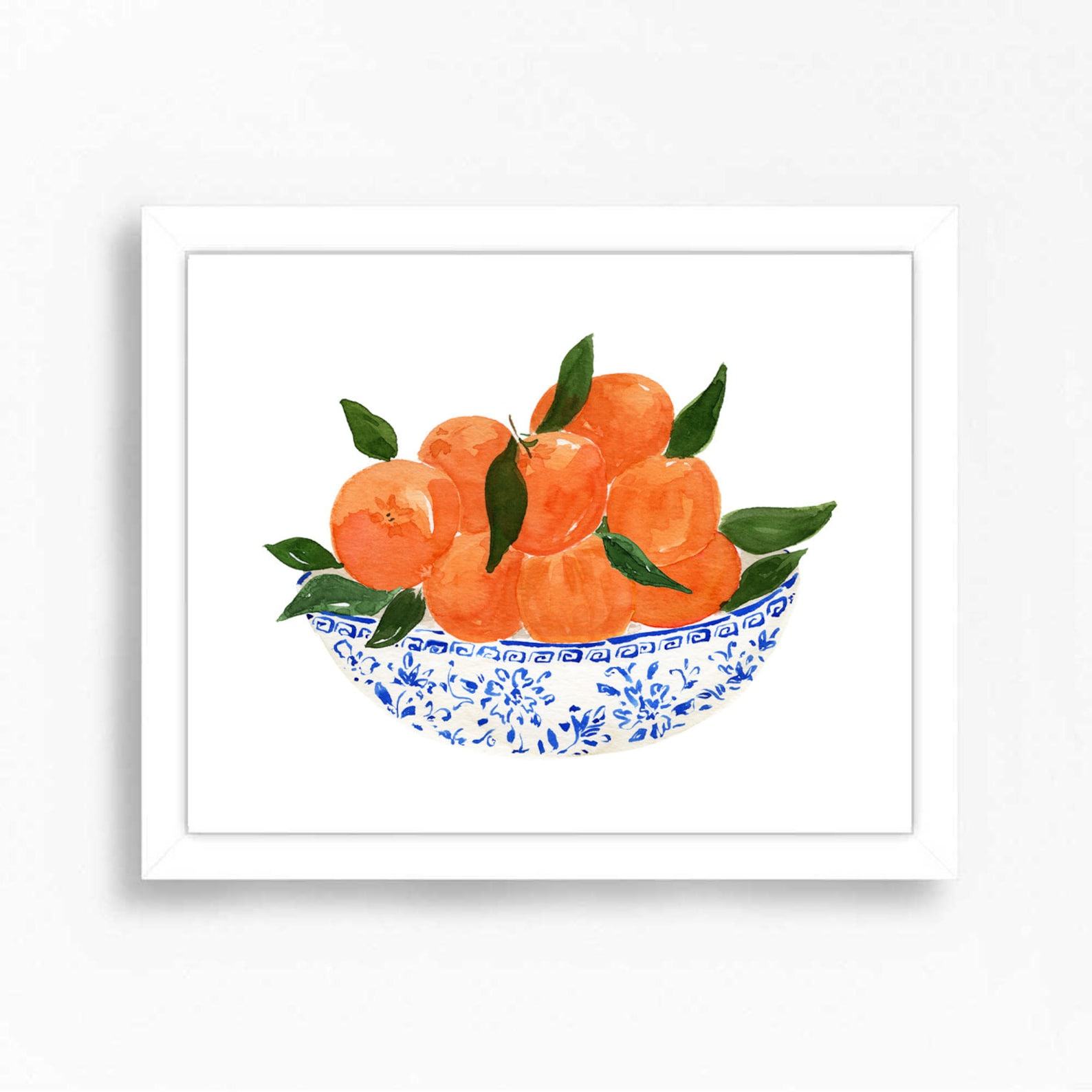 Citrus Symphony in Delft A Refreshing Print for Your Kitchen Canvas