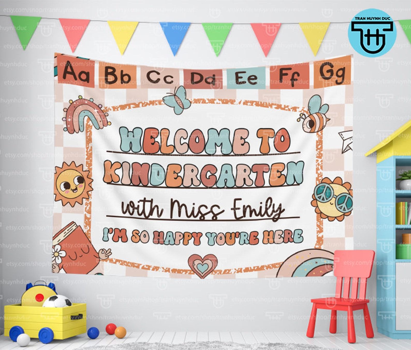 Classroom Tapestry Personalized Teacher Item for Back-to-School, Kindergarten, and Classroom Decor - Image 3