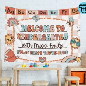 Classroom Tapestry Personalized Teacher Item for Back-to-School, Kindergarten, and Classroom Decor