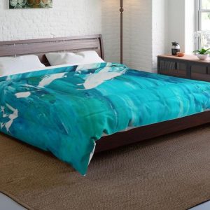 Coastal Boho Comforter Ocean Wave Art for a Serene Bedroom or Beach Home