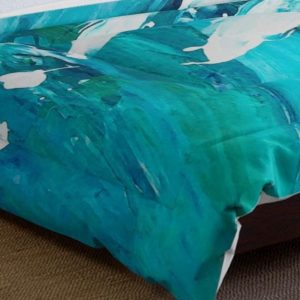Coastal Boho Comforter Ocean Wave Art for a Serene Bedroom or Beach Home