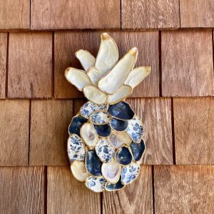 Coastal Charm Mini Oyster Shell Pineapple Decor for Beachy Vibes