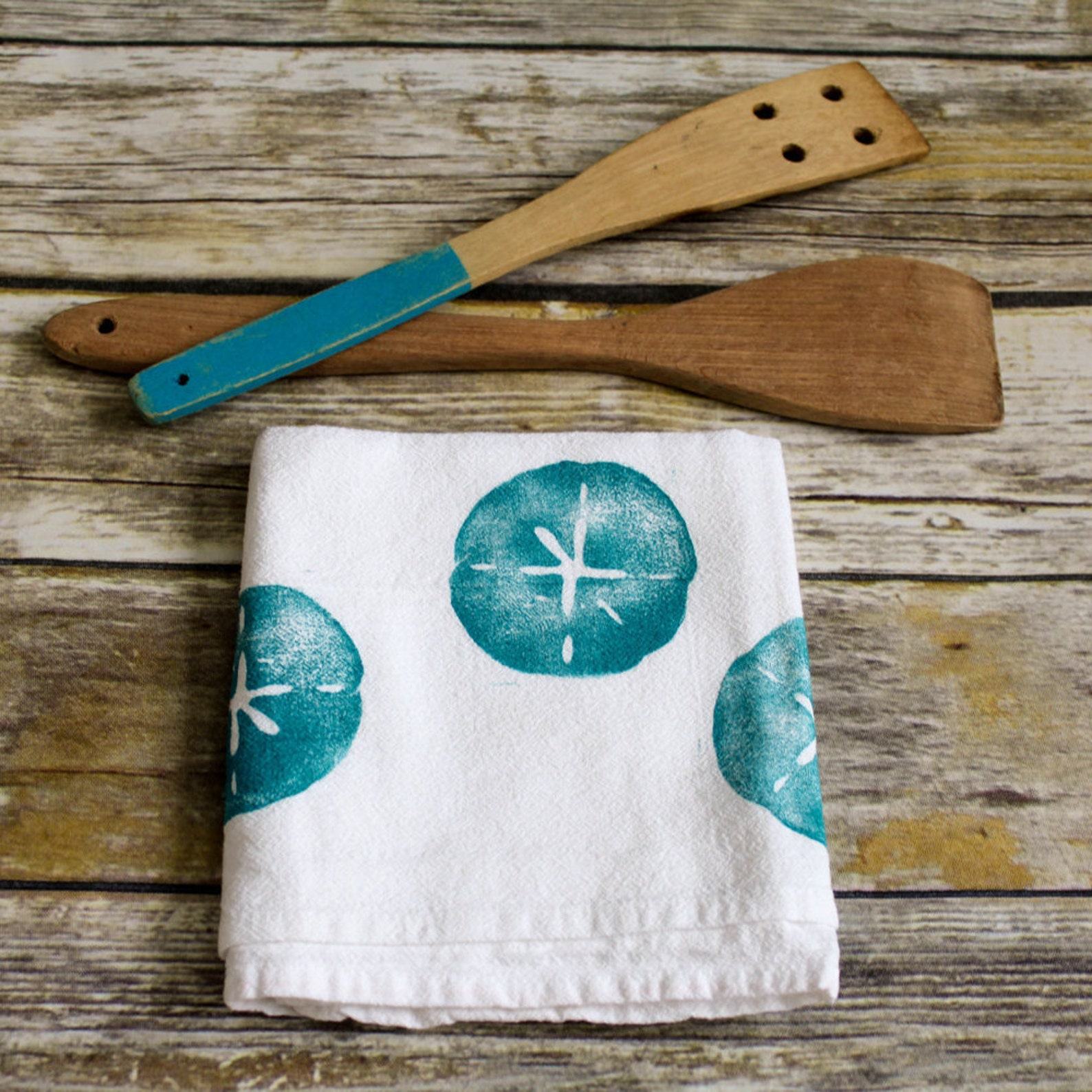 Coastal Charm Sand Dollar Flour Sack Towel for a Beachy Kitchen Oasis