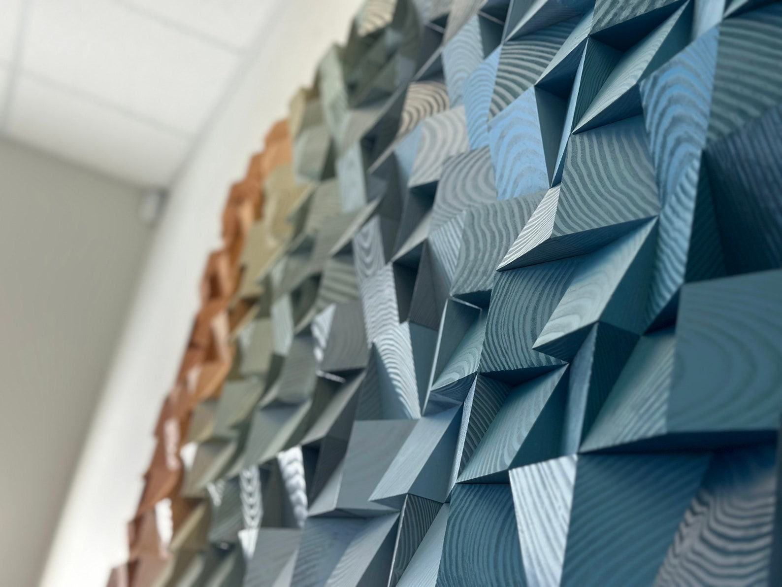 Coastal Dream Geometric Wood Art for a Serene Beachy Ambiance - Image 2