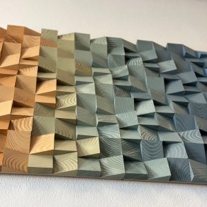 Coastal Dream Geometric Wood Art for a Serene Beachy Ambiance