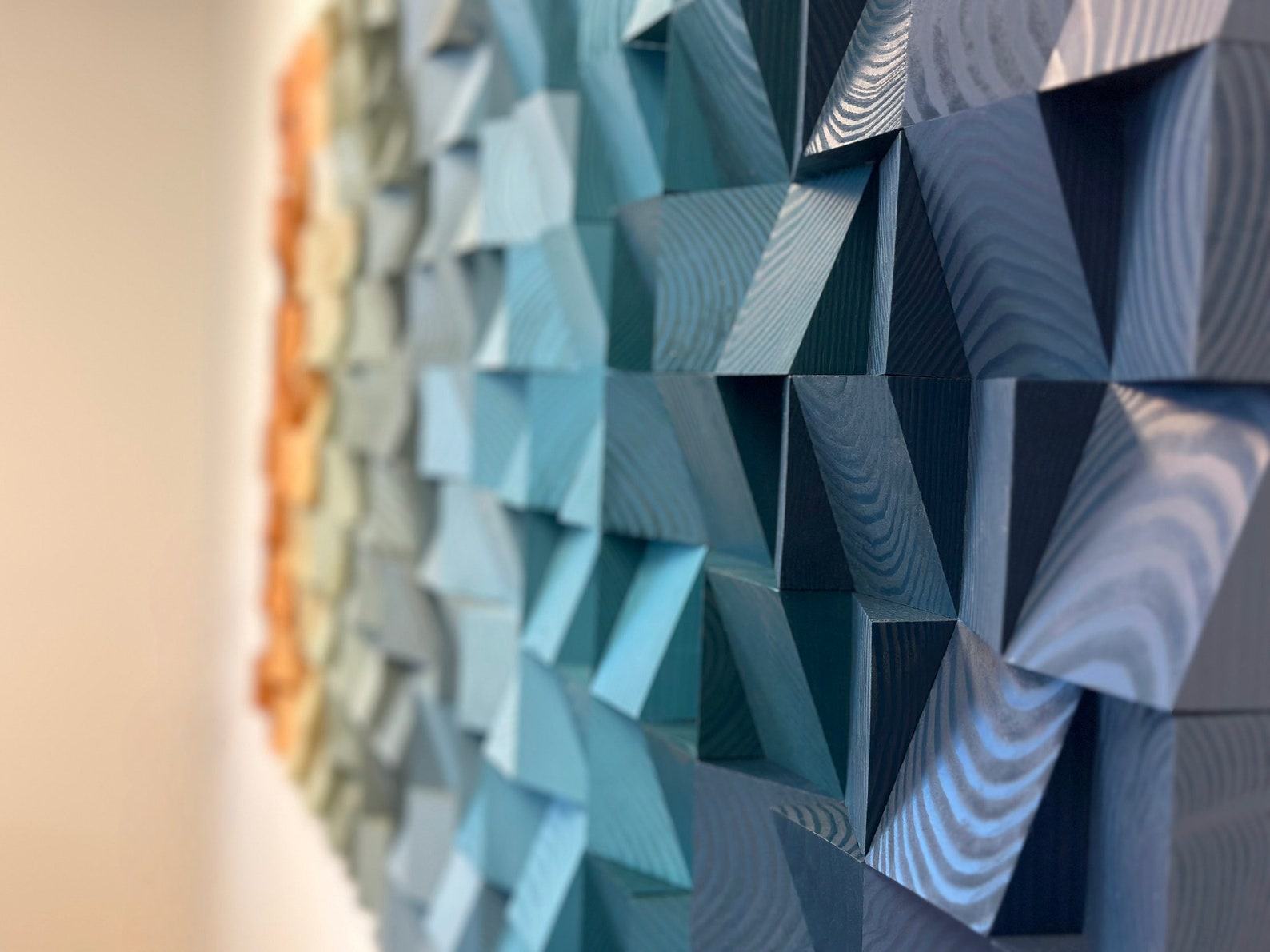 Coastal Dream Geometric Wood Art for a Serene Beachy Ambiance - Image 4