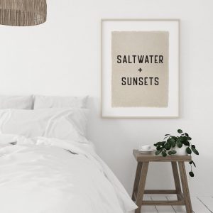 Coastal Serenity Saltwater, Sunsets, and Surf on Canvas