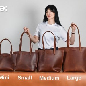 Cognac Leather Mini Tote The Interesting  Item for Her