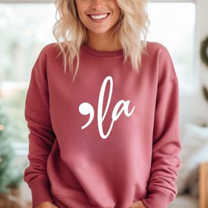 Comma-La Sweatshirt Empowering the Future with Kamala Harris