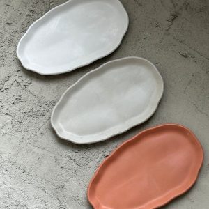 Concrete Oval Bathroom Tray Modern Home Decor, Jewelry Organizer, Housewarming Item
