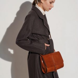 Copper Leather Crossbody Bag The Perfect Accessory for Style and Convenience