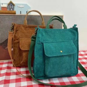 Corduroy Shoulder Bag The Perfect Tote for Shopping and Everyday Use
