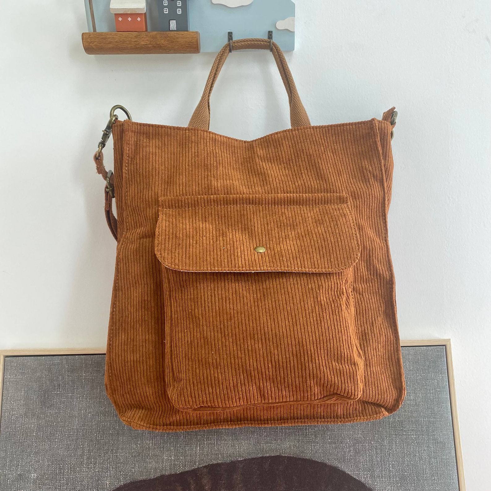 Corduroy Shoulder Bag The Perfect Tote for Shopping and Everyday Use