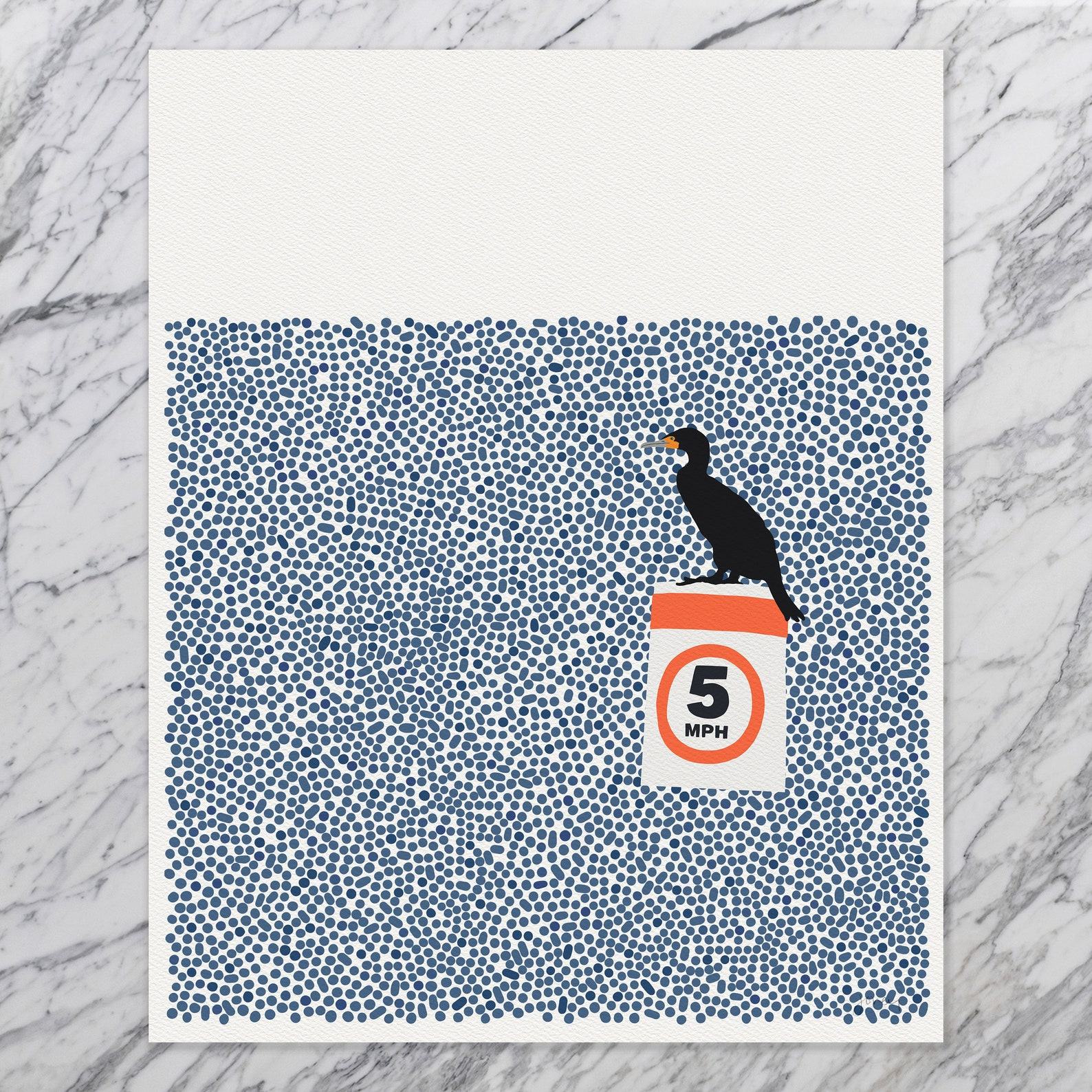 Cormorant’s Rest A Serene Coastal Print by Jorey Hurley