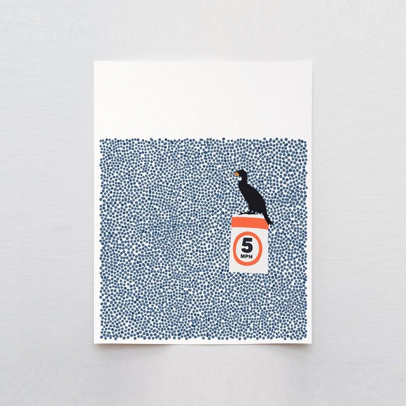 Cormorant’s Rest A Serene Coastal Print by Jorey Hurley