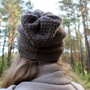 Cozy and Chic Beige Alpaca Wool Knit Slouchy Beanie for Women